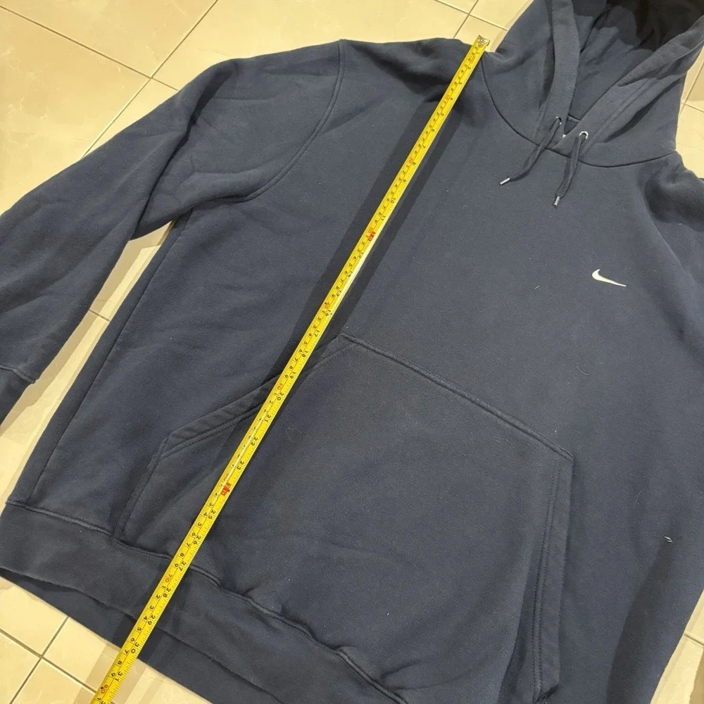 Vintage Nike Hoodie Sweatshirt Men's XL Mini Check Swoosh Blue Y2K Skate Faded - Picture 7 of 8